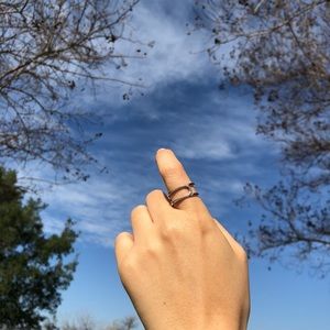 Adjustable cute silver ring